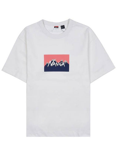 Men's Eco Hybrid Logo TShirt NW2411 1G805 C WHT PINK - NANGA - BALAAN 1