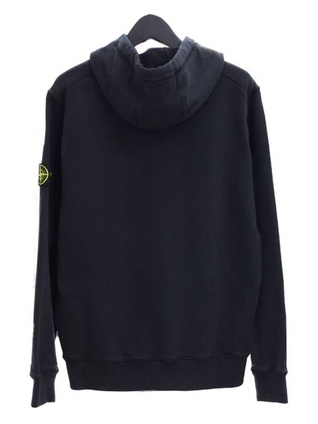 Wappen Patch Brushed Cotton Fleece Hoodie Black - STONE ISLAND - BALAAN 3