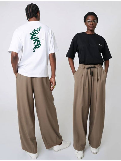 AU42PT07 Classic wide pants dark beige - ATHPLATFORM - BALAAN 2