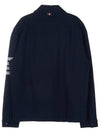 Double Face Cotton Knit 4 Bar Button Shirt Jacket Navy - THOM BROWNE - BALAAN 3