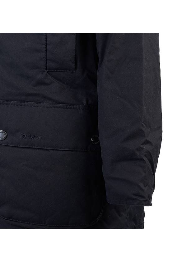 Hooded Beaufort Wax Jacket Navy - BARBOUR - BALAAN 7