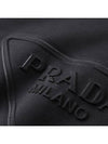 Embossed Triangle Logo Sweatshirt Black - PRADA - BALAAN 7