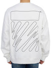 Men's Sweatshirt Long Sleeve T-Shirt OMBA057C 99FLE013 0110 - OFF WHITE - BALAAN 5