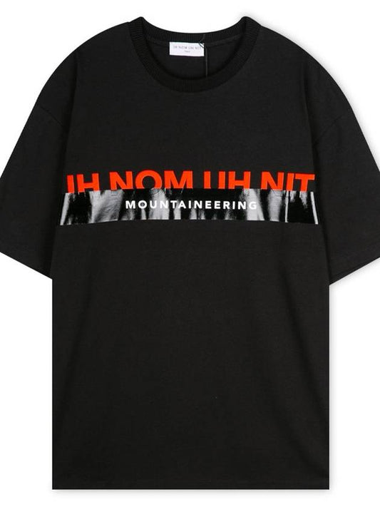 Men s logo print black short sleeve t shirt NMW20201 009 - IH NOM UH NIT - BALAAN 2