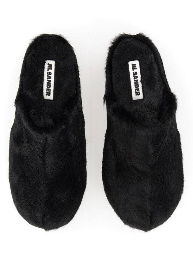 Black fur clogs J57WP0002 P5220 001 - JIL SANDER - BALAAN 6