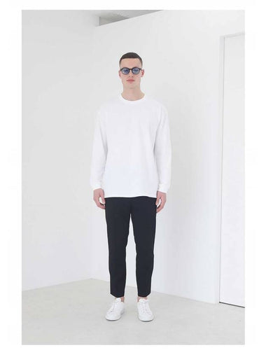 Heavy Cotton Basic Long Sleeve T-Shirt White - BUTTON SEOUL - BALAAN 1