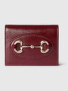 Horsebit 1955 Leather Card Case Wallet Rosso Ancora Red - GUCCI - BALAAN 2