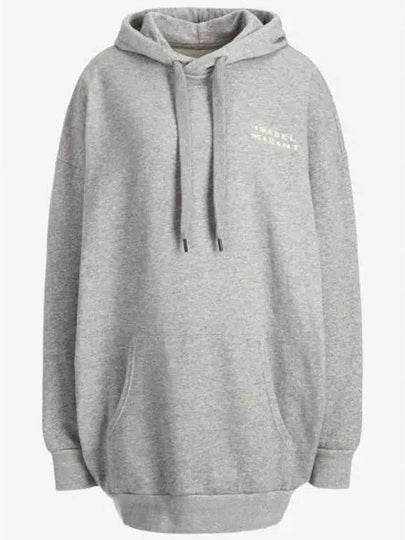 Solena Embroidered Logo Oversized Hoodie Grey - ISABEL MARANT - BALAAN 2