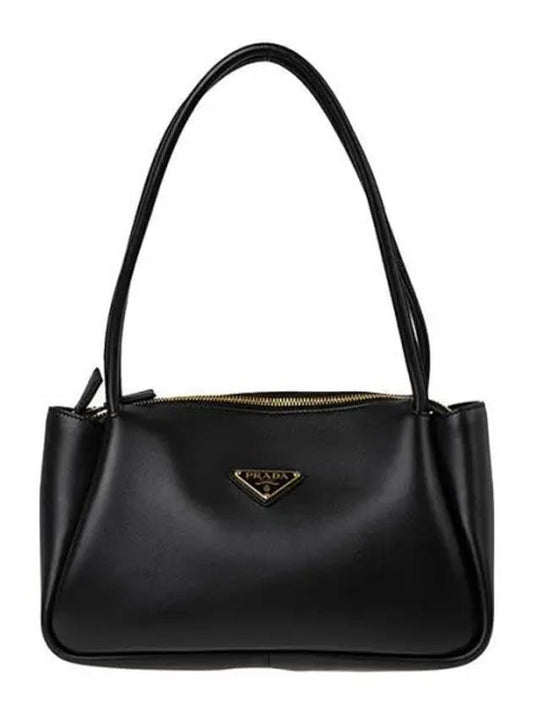 Triangle Logo Medium Shoulder Bag Black - PRADA - BALAAN 2