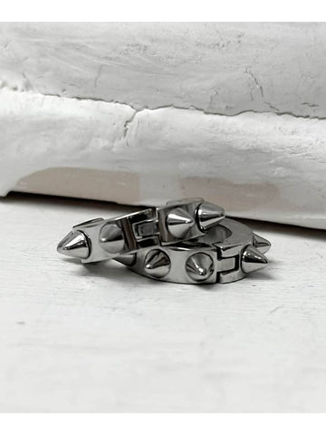 SS Spike Box Earrings Silver - BLESSED BULLET - BALAAN 1