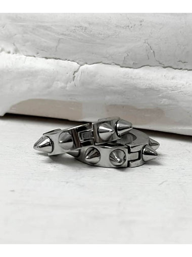 SS Spike Box Earrings Silver - BLESSED BULLET - BALAAN 1