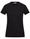 Logo Patch Black Women s Short Sleeve T Shirt 8C73200 V8058 - MONCLER - BALAAN 1