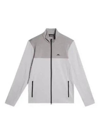 Banks Mid Layer Zip-Up Jacket Light Grey Melange - J.LINDEBERG - BALAAN 2