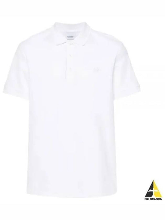 Eddie Cotton Polo Shirt White - BURBERRY - BALAAN 2