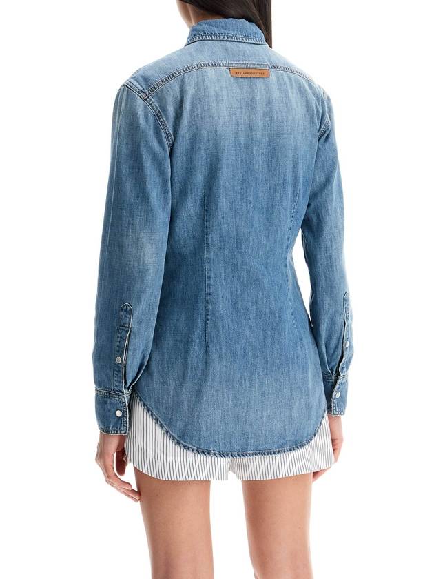 "vintage wash denim shirt" - STELLA MCCARTNEY - BALAAN 3