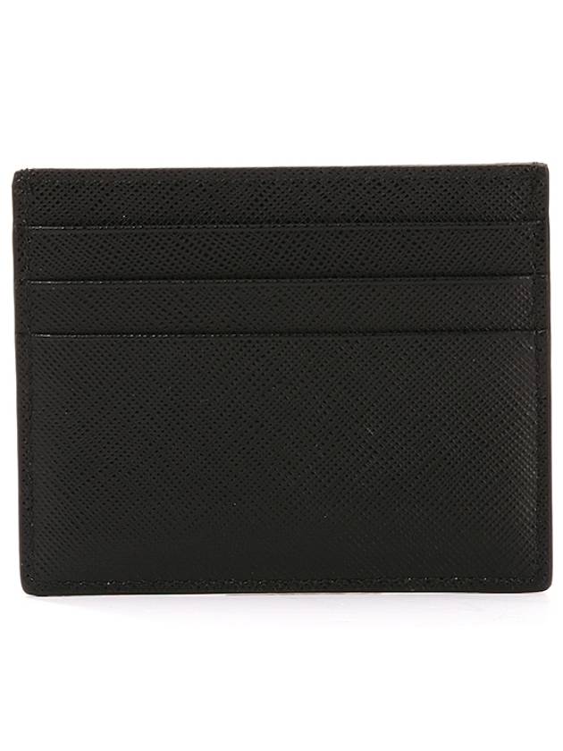 Metal Logo Saffiano Card Wallet Black - PRADA - BALAAN 5