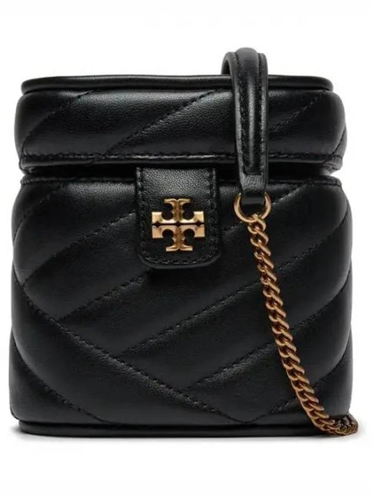 Kira Chevron Mini Vanity Cross Bag Black - TORY BURCH - BALAAN 2