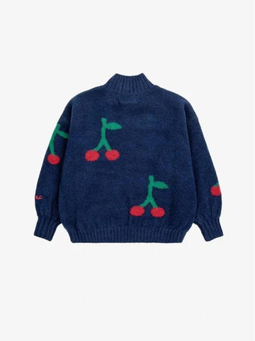 Kids Knit Bobo Cherry all over turtle neck jumper B224AC119 - BOBO CHOSES - BALAAN 1