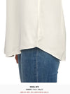 Women's Silk Sleeveless Shirt Ivory - THEORY - BALAAN 9