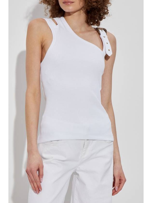 Versace Jeans Couture Ribbed Tank Top, Women's, White - VERSACE - BALAAN 3