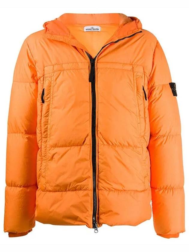 Men's Crinkle Reps Hooded Down Padding Orange - STONE ISLAND - BALAAN 2