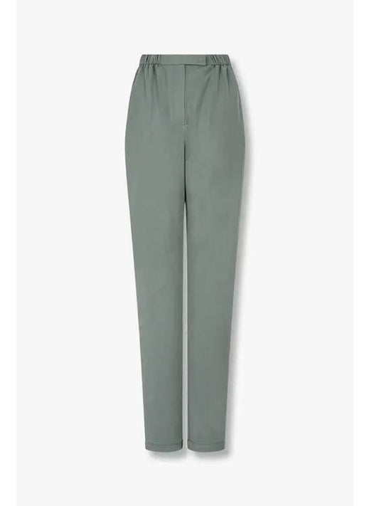 Women s Soft Round Banding Pants Green - EMPORIO ARMANI - BALAAN 1