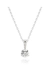 Stilla Round Cut Crystal Pendant Necklace Silver - SWAROVSKI - BALAAN 4