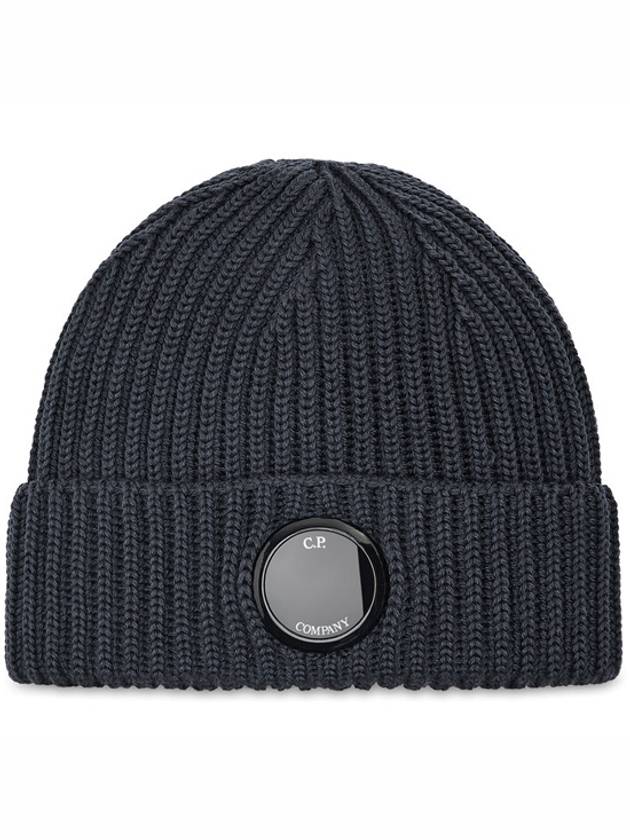 Lens Wappen Wool Beanie Dark Grey - CP COMPANY - BALAAN 2