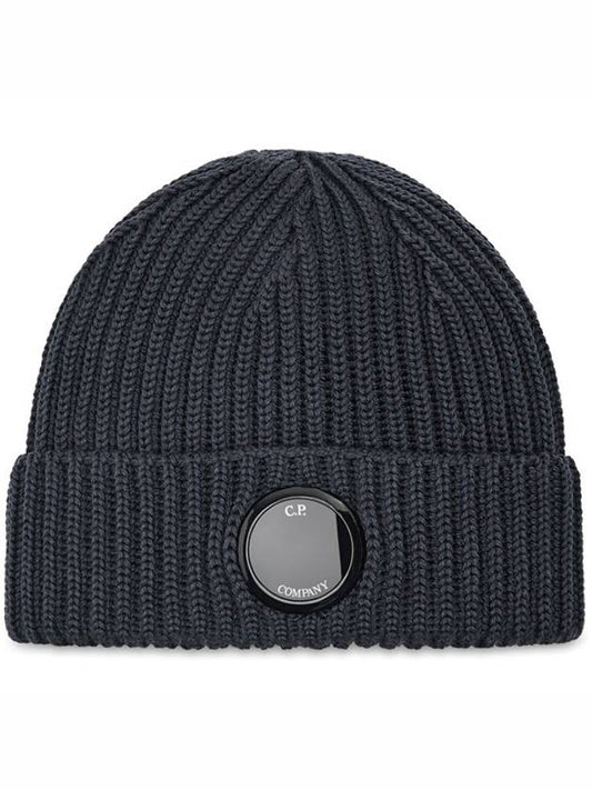 Lens Wappen Wool Beanie Dark Grey - CP COMPANY - BALAAN 2