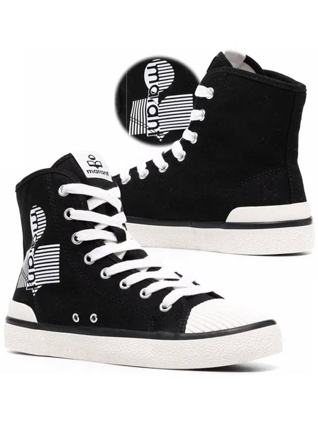 Women's Benkeenh Logo High Top Sneakers Black - ISABEL MARANT - BALAAN 3