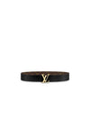 LV Initiales 40Mm Reversible Leather Belt Black - LOUIS VUITTON - BALAAN 1