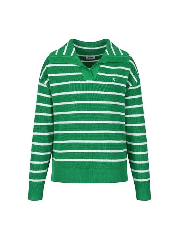 Striped wide collar knit MK4SP382 - P_LABEL - BALAAN 7