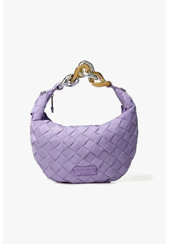 Women s Nylon Woven Medium Hobo Bag Violet - EMPORIO ARMANI - BALAAN 1