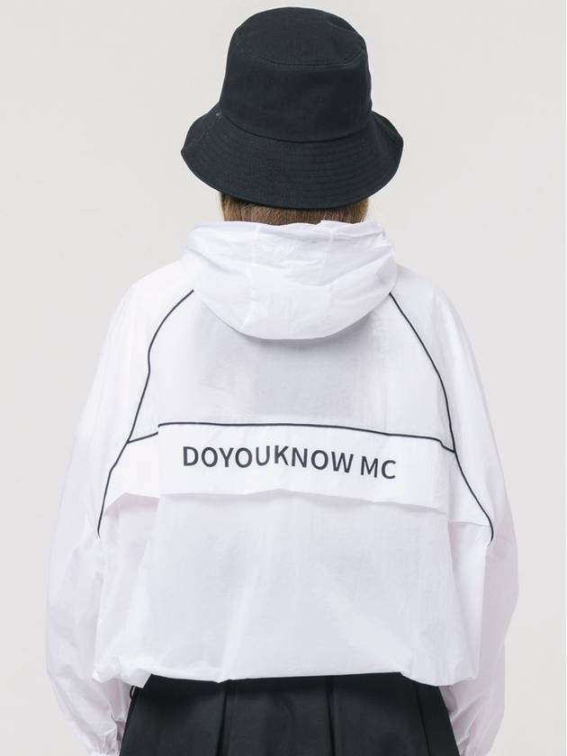 Hooded Zip-up Anorak White Windbreaker DO3212WB01 - DOYOUKNOWMC GOLF WEAR - BALAAN 4