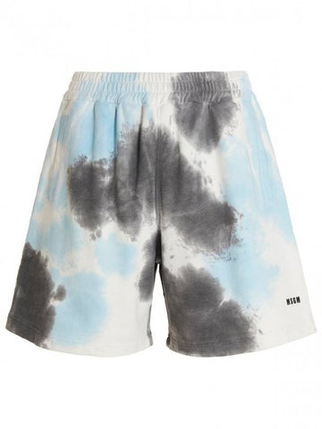 Men's Micro Logo Tie Dye Shorts Multi - MSGM - BALAAN 1