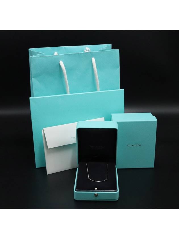 Tiffany Co 35189424 63843288 18K White Gold Diamond T Smile Small Pendant Necklace - TIFFANY & CO. - BALAAN 2