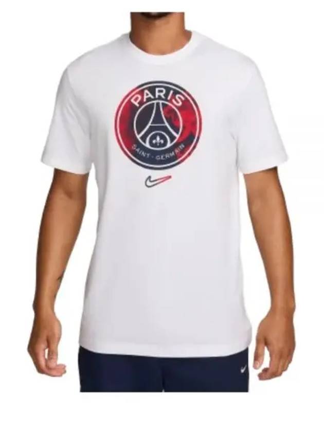 PSG Crest Short Sleeve T-Shirt White - NIKE - BALAAN 2