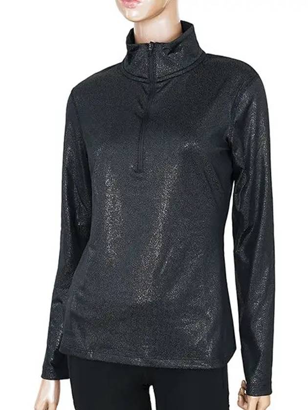 Pro Warm Sparkle Half Zip Long Sleeve T-Shirt Black - NIKE - BALAAN 3