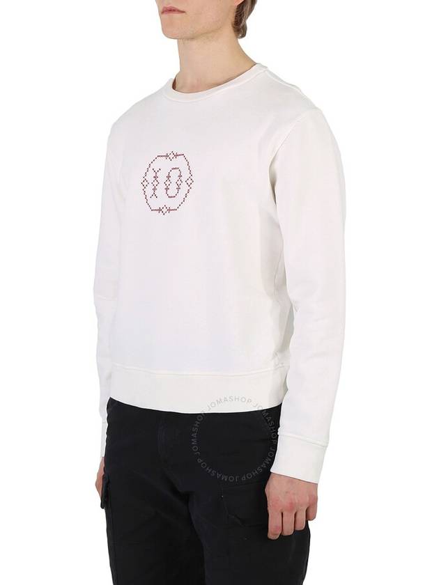 Cotton Embroidered Logo Sweatshirt White - MAISON MARGIELA - BALAAN 3