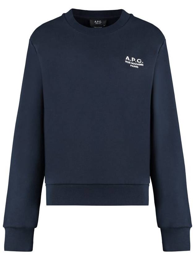 Rue Madame Cotton Sweatshirt Navy - A.P.C. - BALAAN 2