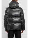 1A00234 596FL 999 DAMAVAND arm logo patch hooded down jacket glossy black men’s padding - MONCLER - BALAAN 4