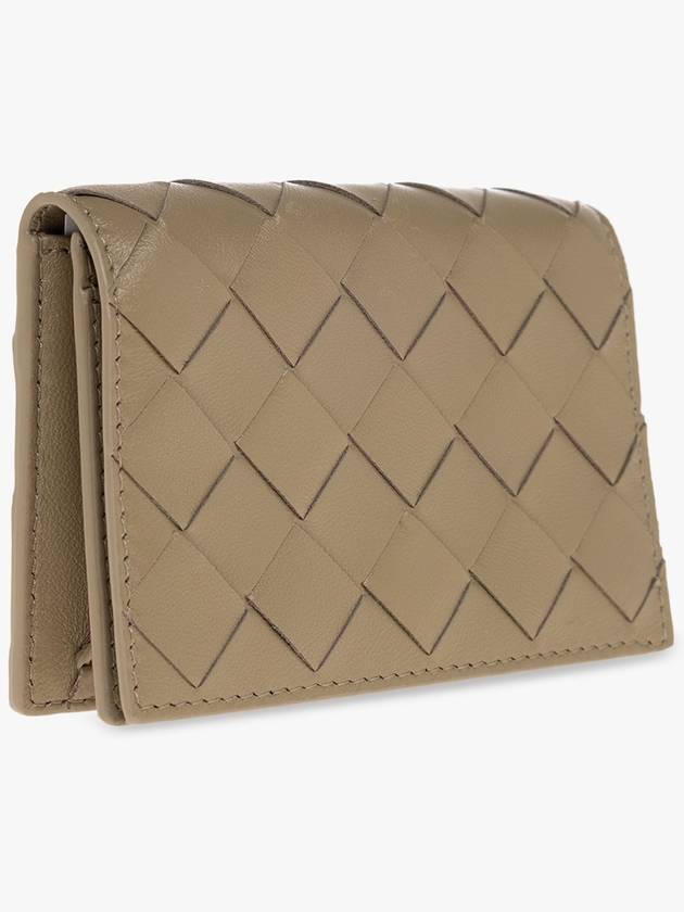 Intrecciato Flap Business Card Wallet Taupe - BOTTEGA VENETA - BALAAN 5