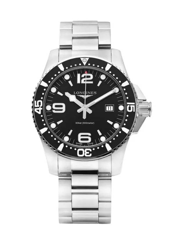 Hydroconquest 44MM Stainless Steel Watch Black - LONGINES - BALAAN 3