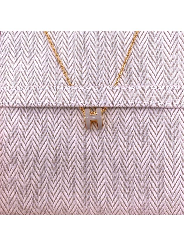 Mini Pop H Pendant Necklace Gold Marron Glace - HERMES - BALAAN 4