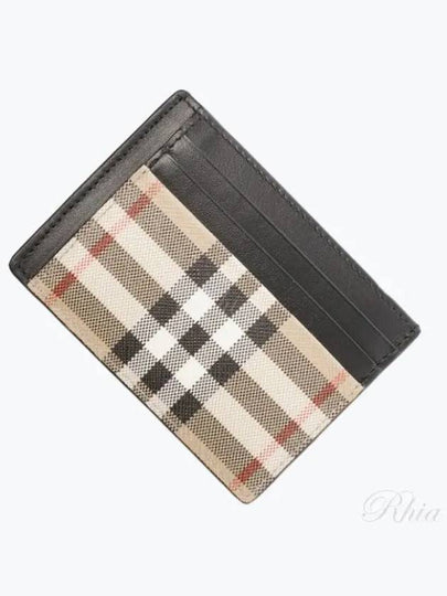 Men's Vintage Check Money Clip Card Wallet Beige - BURBERRY - BALAAN 2