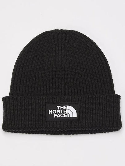 TNF Logo Box Cuffed Beanie Black - THE NORTH FACE - BALAAN 2