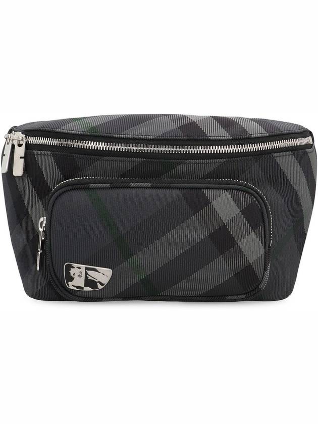 Grid Check Belt Bag Charcoal - BURBERRY - BALAAN 2