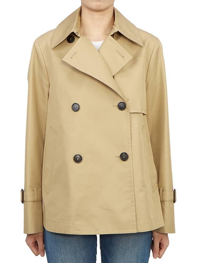 Biglia Double Breasted Cotton Trench Coat Beige - MAX MARA - BALAAN 3