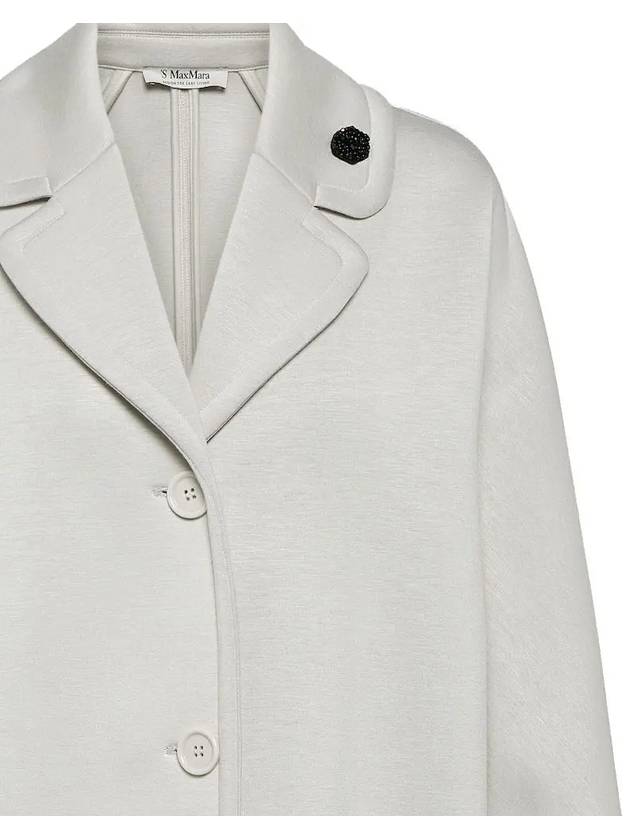 Women's Alvaro Viscose Jersey Single Coat Light Grey - MAX MARA - BALAAN 5