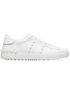 Rockstud Untitled Low-Top Sneakers White - VALENTINO - BALAAN 1